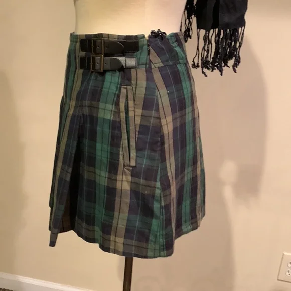 Jessica Simpson Plaid Skirt - Green and Black - Picture 2 of 4